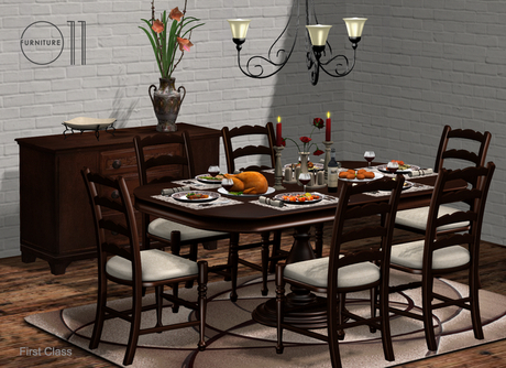 Second Life Marketplace - Dining room set Vienna - Classic dining room